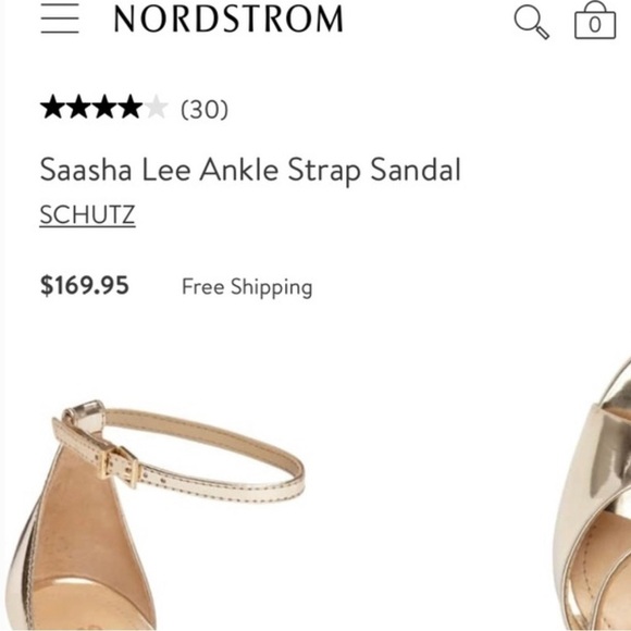 Schutz Saasha Lee gold heel sandals - Picture 5 of 8